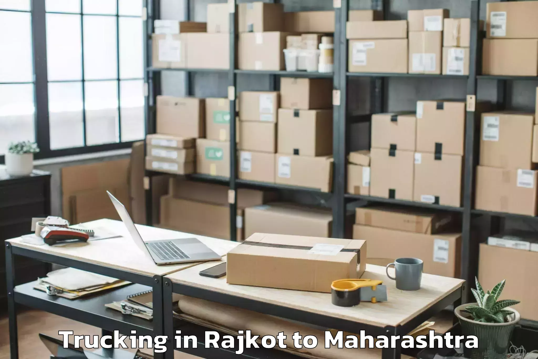 Easy Rajkot to Latur Trucking Booking